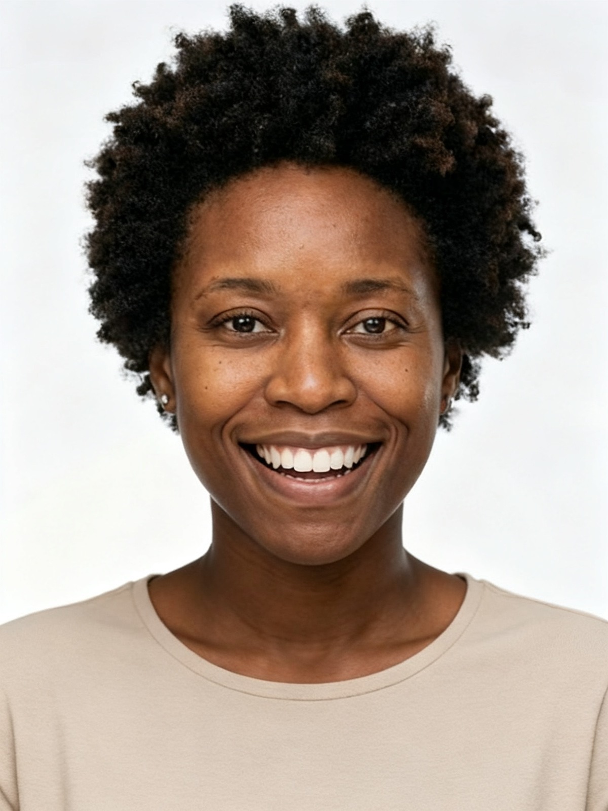 AI actor headshot with a natural commercial smile