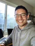 The selfie this headshot was made from