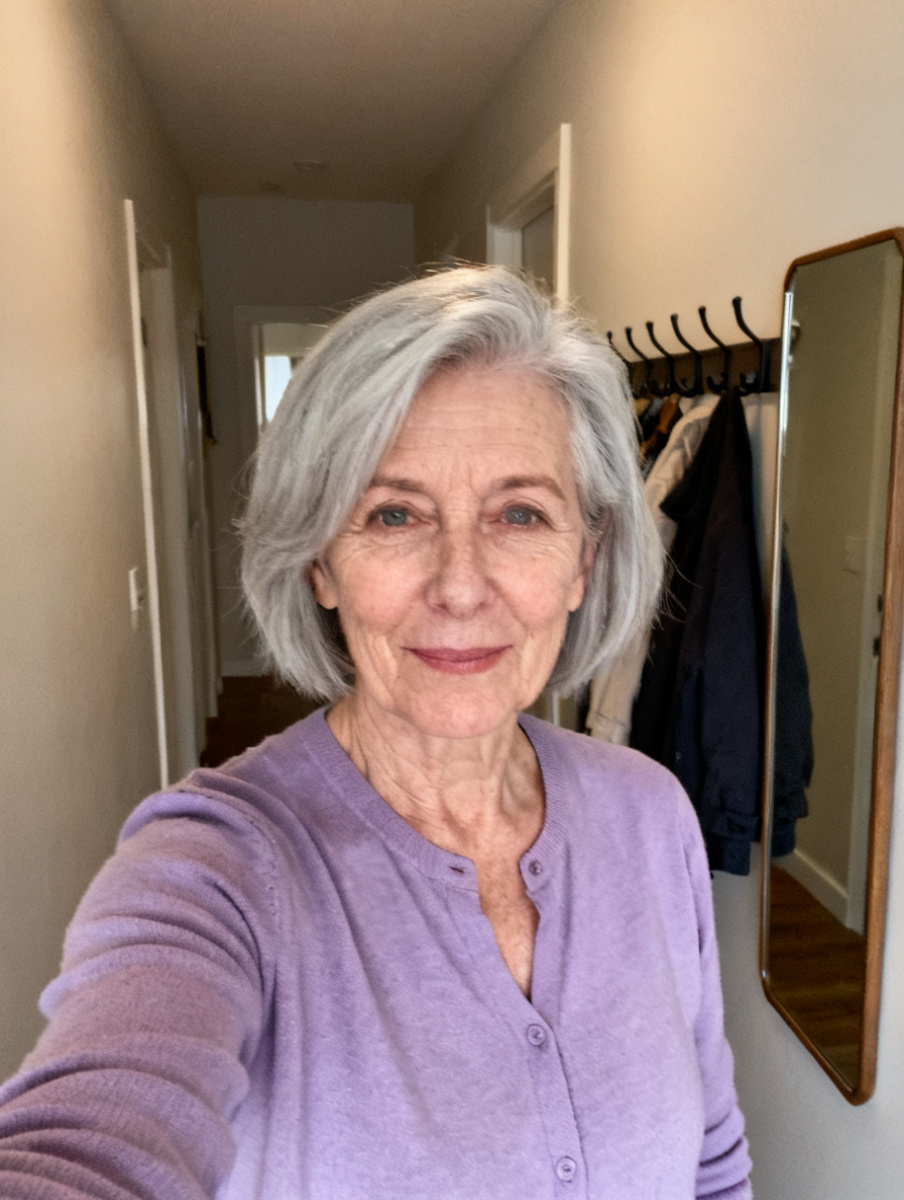 The selfie this headshot was made from