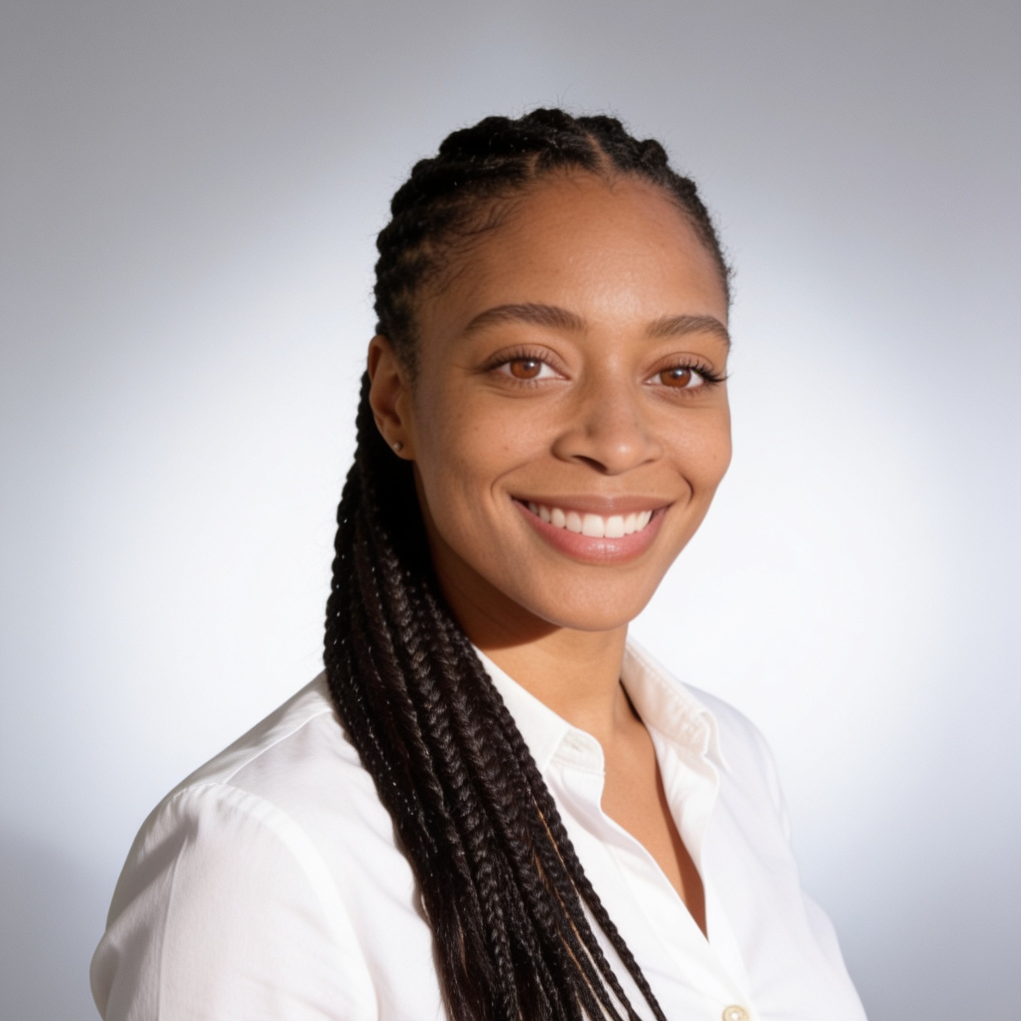 Woman in her thirties in a professional headshot made by still.