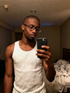 The selfie this headshot was made from