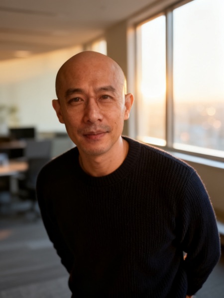 AI-generated professional headshot by still., made from the selfie above