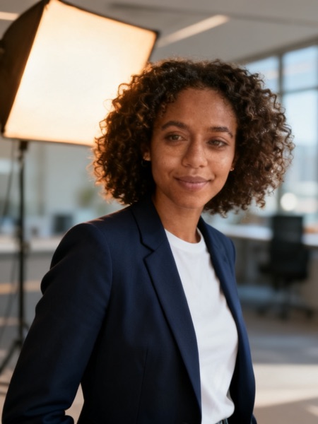 AI-generated professional headshot by still., made from the selfie above