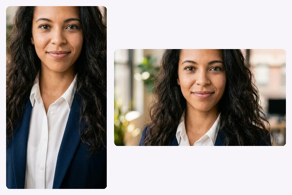 A still. portrait and a wide 16:9 crop of it for a banner or email signature