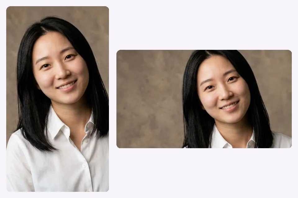 A still. portrait and a wide 16:9 crop of it for a banner or email signature