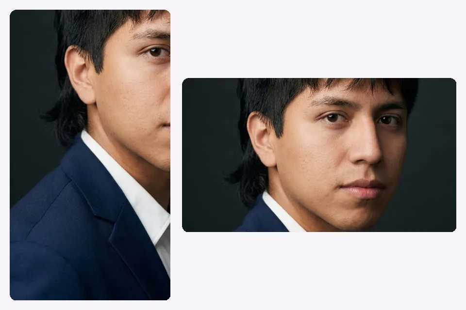 A still. portrait and a wide 16:9 crop of it for a banner or email signature