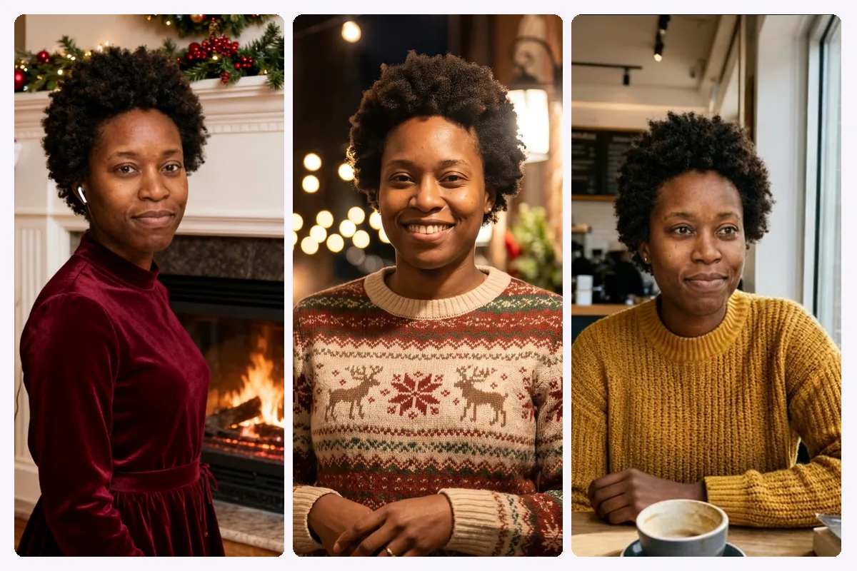 Ai christmas photo: portraits made with still. from everyday photos