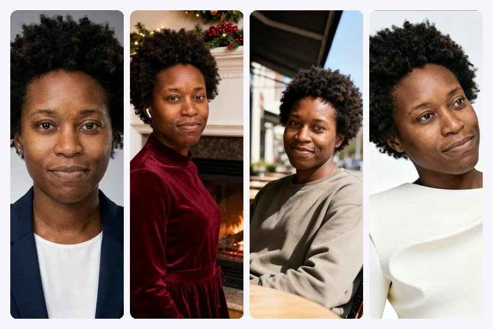 Ai christmas photo: portraits made with still. from everyday photos