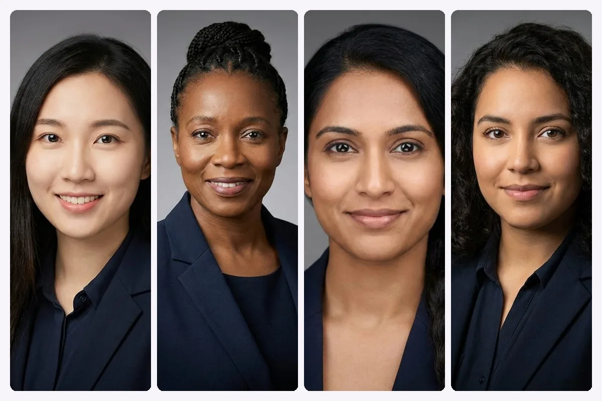 Dance team headshots: portraits made with still. from everyday photos