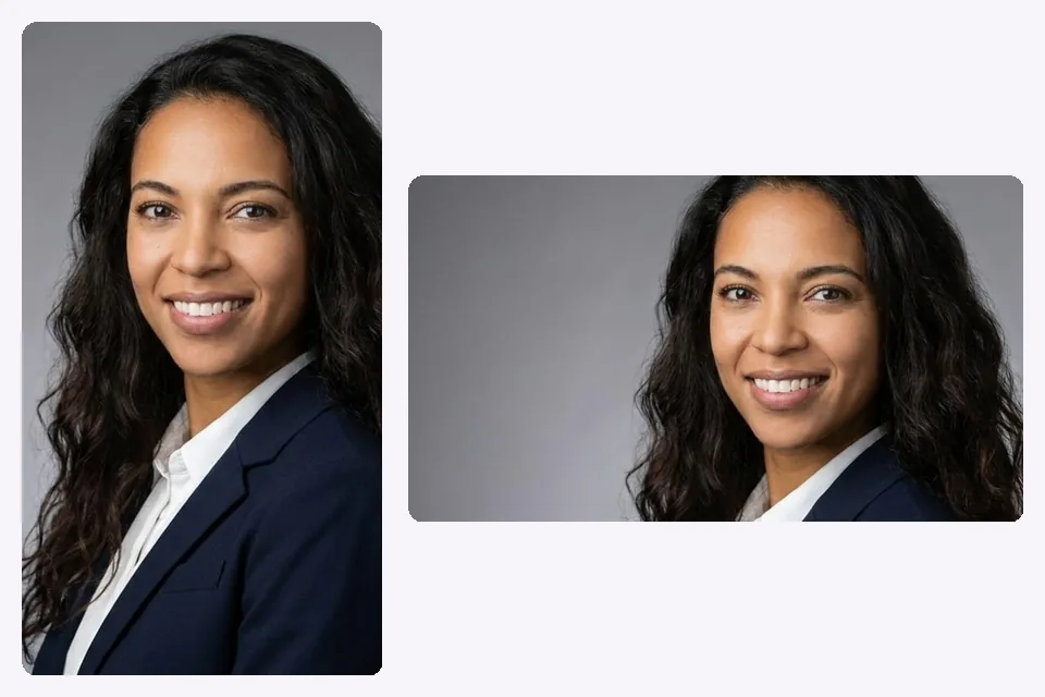 A still. portrait and a wide 16:9 crop of it for a banner or email signature