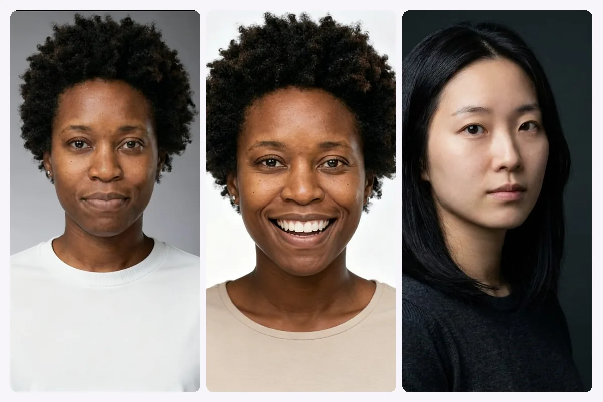 Headshot for actors: portraits made with still. from everyday photos