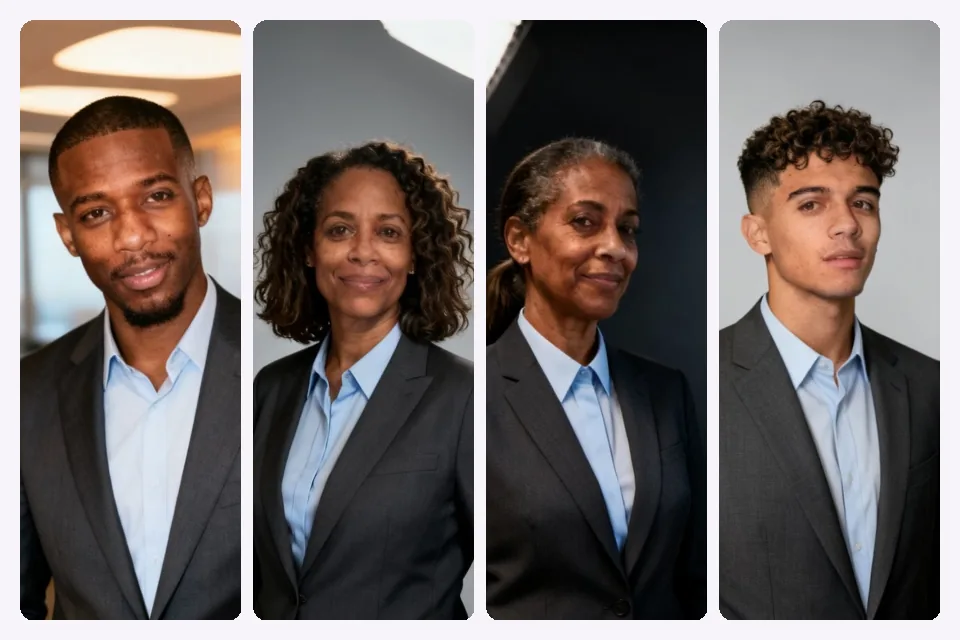 Professional headshots for a resume: portraits made with still. from everyday photos