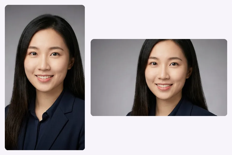 A still. portrait and a wide 16:9 crop of it for a banner or email signature