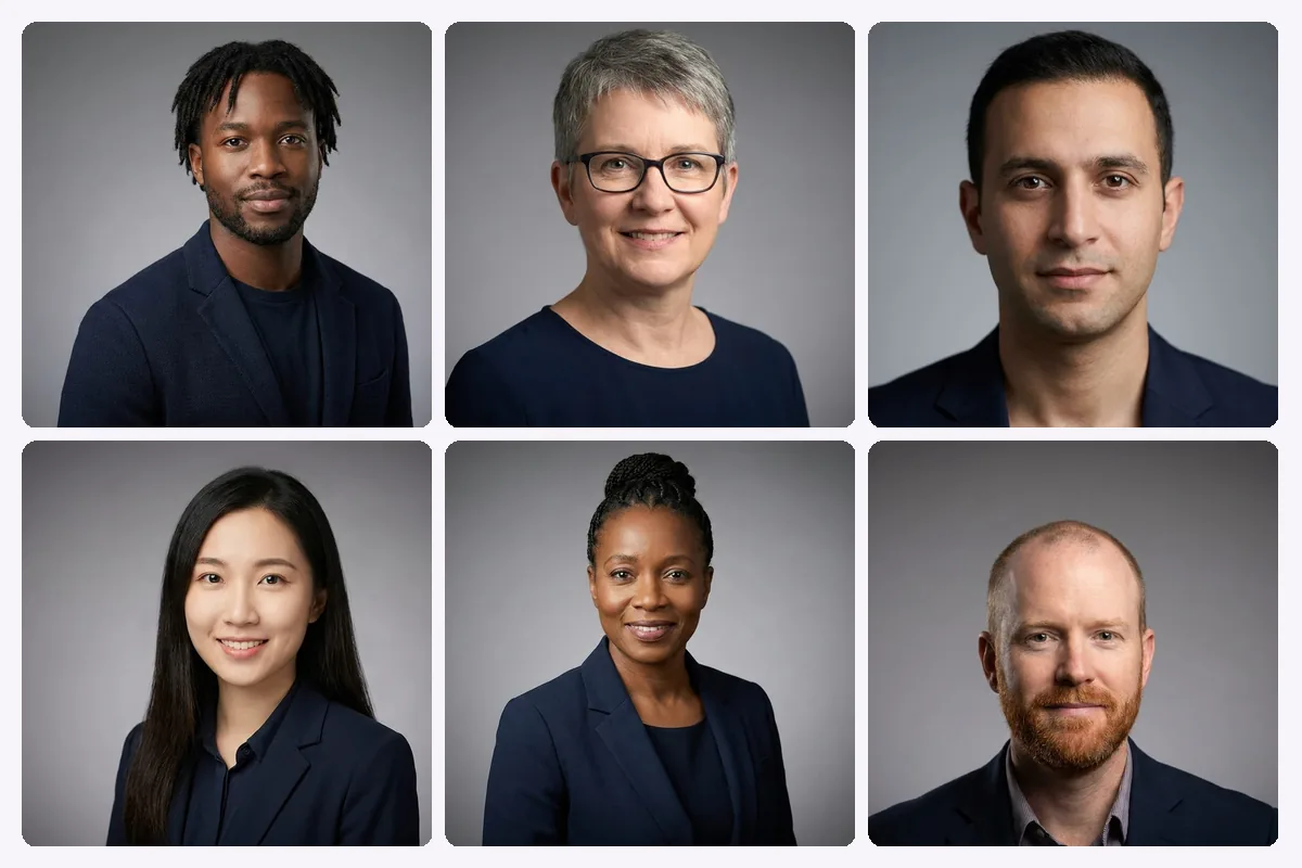 Team headshots: portraits made with still. from everyday photos