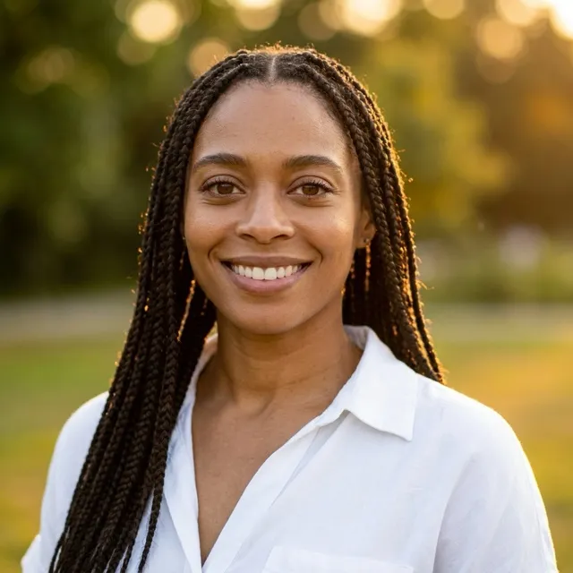 Woman in her thirties in a professional headshot made by still.