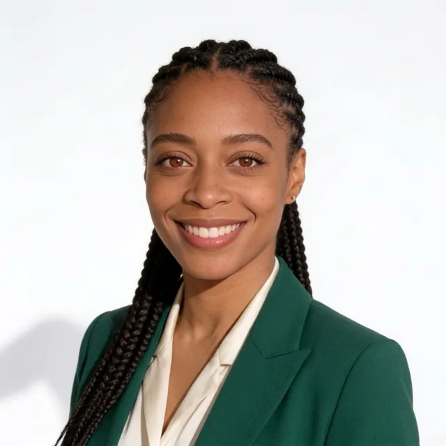 Woman in her thirties in a professional headshot made by still.