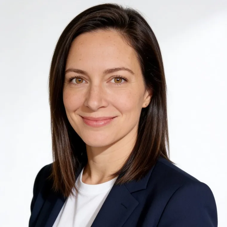 Woman in her late thirties in a professional headshot made by still.