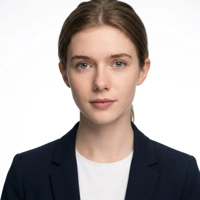 Woman in her twenties in a professional headshot made by still.