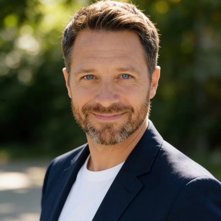 Man in his late thirties in a professional headshot made by still.
