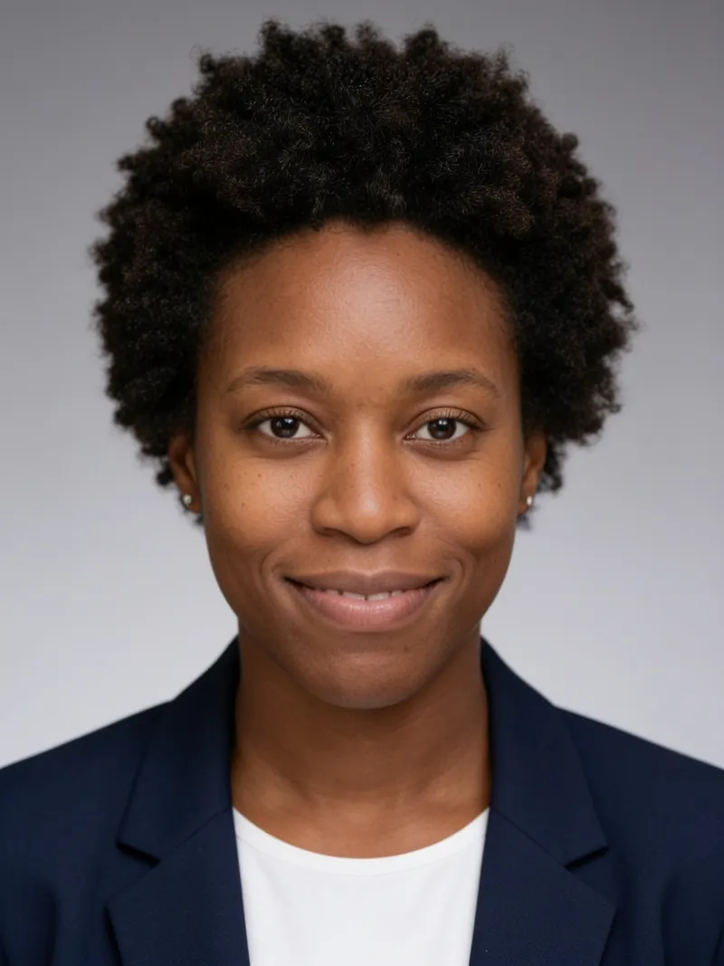 AI yearbook portrait on a grey school-photo backdrop