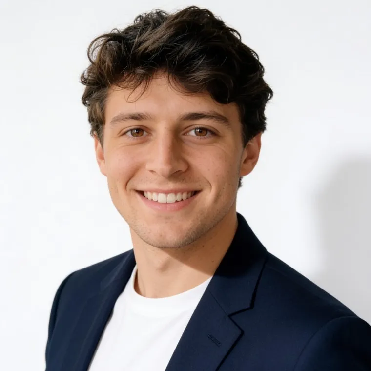 Man in his mid twenties in a professional headshot made by still.